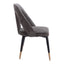 Silla Comercial para Hotel - ZUO ARTUS - Varios Colores - Asiento y Respaldo Tapizados en Tejido Texturizado - Gris