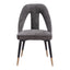 Silla Comercial para Hotel - ZUO ARTUS - Varios Colores - Asiento y Respaldo Tapizados en Tejido Texturizado - Gris