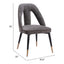 Silla Comercial para Hotel - ZUO ARTUS - Varios Colores - Asiento y Respaldo Tapizados en Tejido Texturizado - Gris