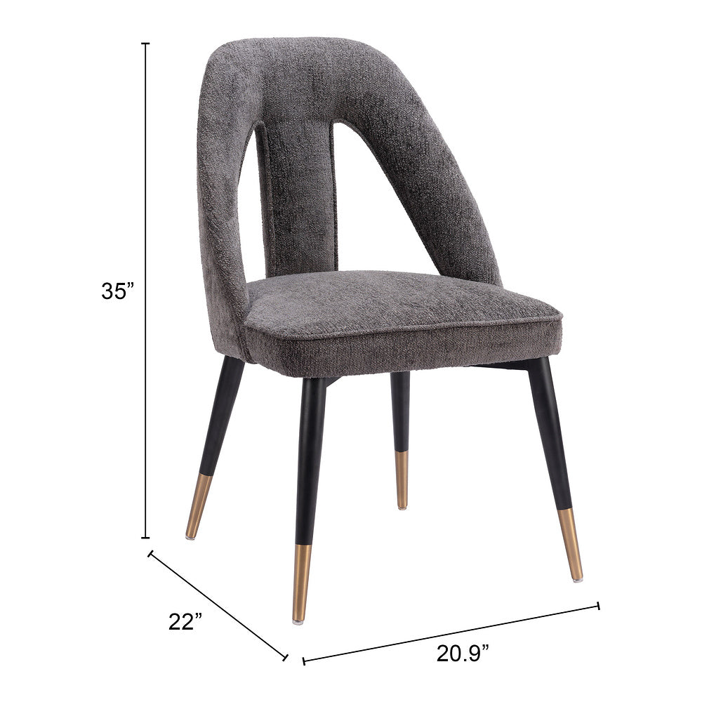 Silla Comercial para Hotel - ZUO ARTUS - Varios Colores - Asiento y Respaldo Tapizados en Tejido Texturizado - Gris