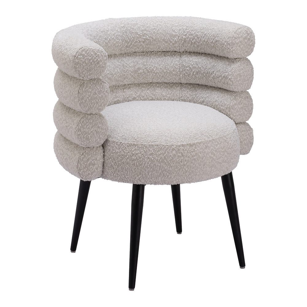 Silla Comercial para Food Court - ZUO GRENA - Gris Neblina - Asiento y Respaldo Tapizados en Tejido Texturizado