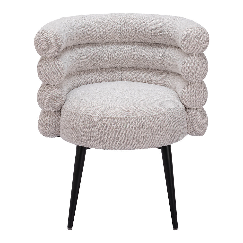 Silla Comercial para Food Court - ZUO GRENA - Gris Neblina - Asiento y Respaldo Tapizados en Tejido Texturizado