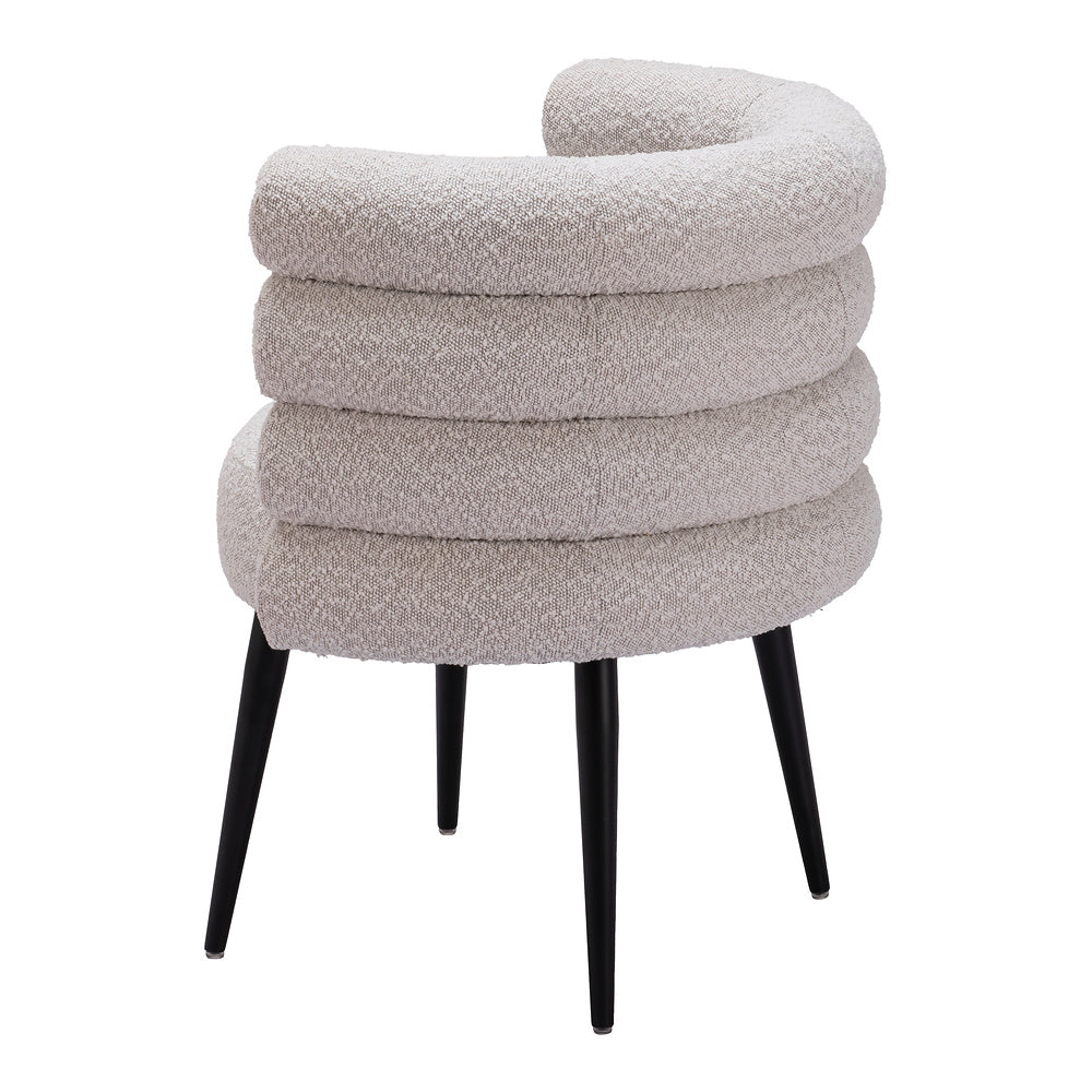 Silla Comercial para Food Court - ZUO GRENA - Gris Neblina - Asiento y Respaldo Tapizados en Tejido Texturizado