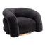 Sillón Ocasional para Lobby de Hotel - ZUO HAVN - Negro - Asiento y Respaldo Tapizados en Tejido Texturizado