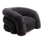 Sillón Ocasional para Lobby de Hotel - ZUO HAVN - Negro - Asiento y Respaldo Tapizados en Tejido Texturizado