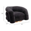 Sillón Ocasional para Lobby de Hotel - ZUO HAVN - Negro - Asiento y Respaldo Tapizados en Tejido Texturizado