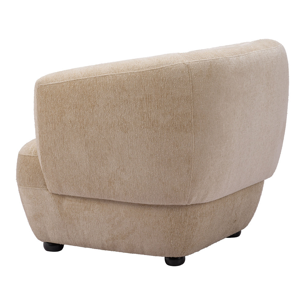 Sillón Ocasional para Lounge - ZUO BEKKER - Beige Dorado - Asiento y Respaldo Tapizados en Tejido Texturizado