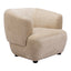 Sillón Ocasional para Lounge - ZUO BEKKER - Beige Dorado - Asiento y Respaldo Tapizados en Tejido Texturizado