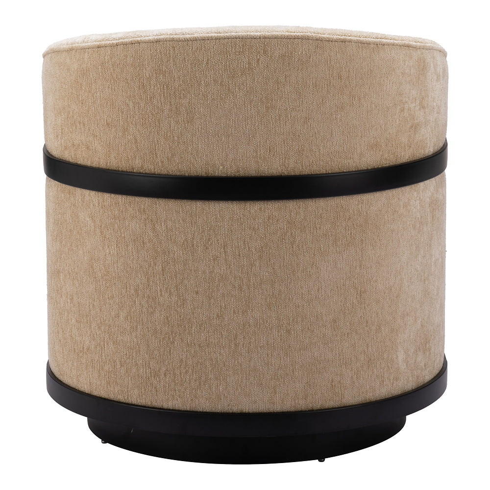 Silla Comercial para Comedor de Empresa - ZUO HANKO - Beige Dorado - Asiento y Respaldo Tapizados en Tejido Texturizado