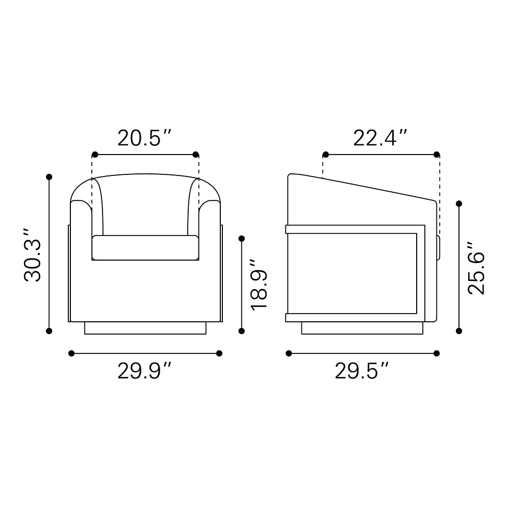 Silla Comercial para Comedor de Empresa - ZUO HANKO - Beige Dorado - Asiento y Respaldo Tapizados en Tejido Texturizado