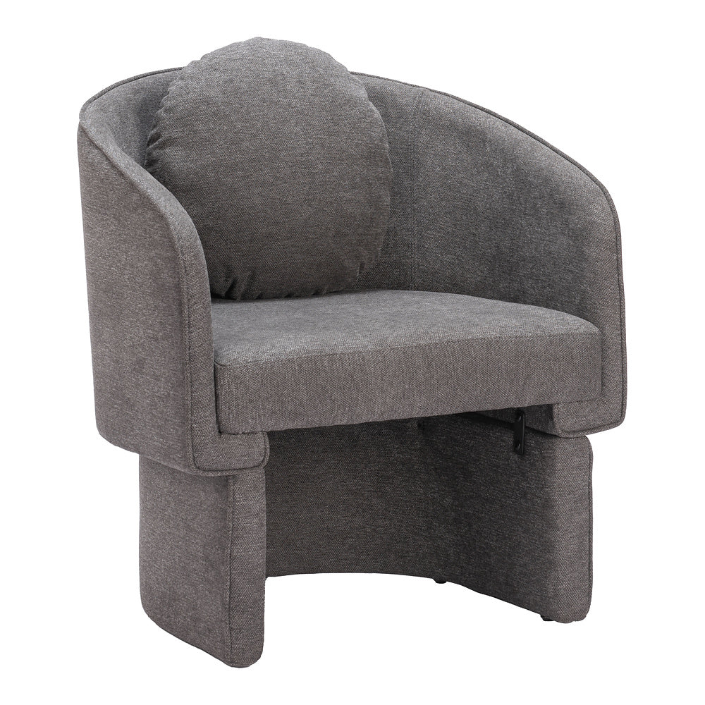 Sillón Ocasional para Consultorio - ZUO OLYA - Gris Trufa - Asiento y Respaldo Tapizados