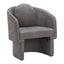 Sillón Ocasional para Consultorio - ZUO OLYA - Gris Trufa - Asiento y Respaldo Tapizados