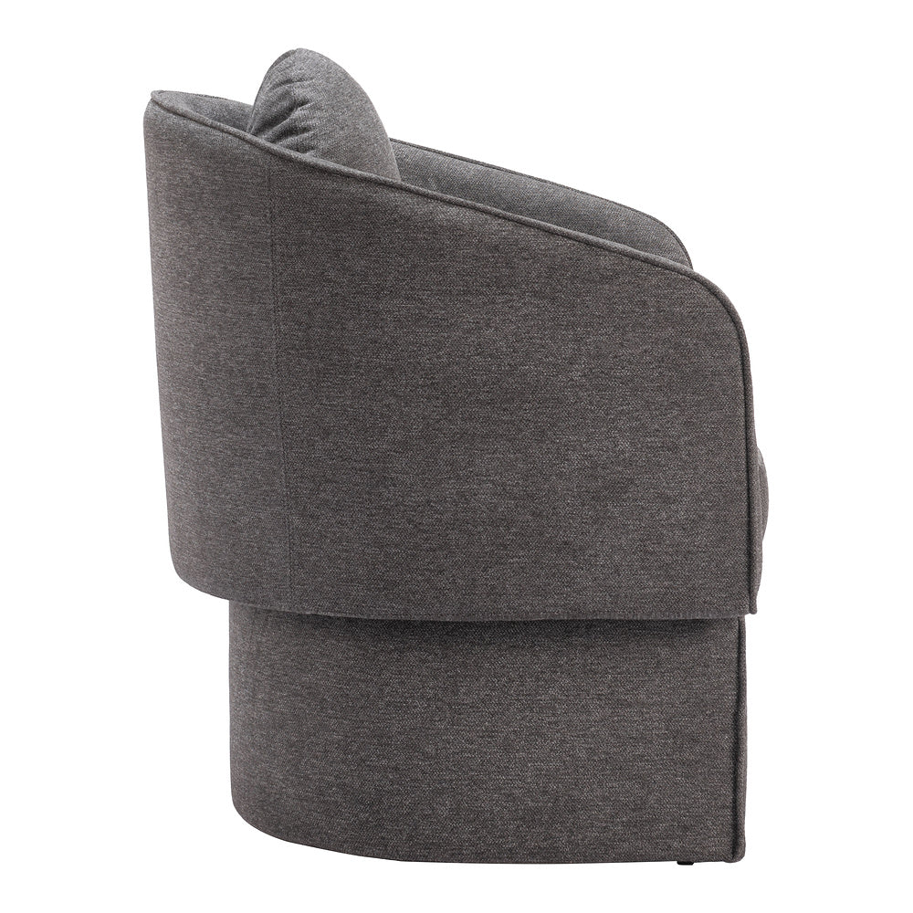 Sillón Ocasional para Consultorio - ZUO OLYA - Gris Trufa - Asiento y Respaldo Tapizados