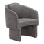 Sillón Ocasional para Consultorio - ZUO OLYA - Gris Trufa - Asiento y Respaldo Tapizados