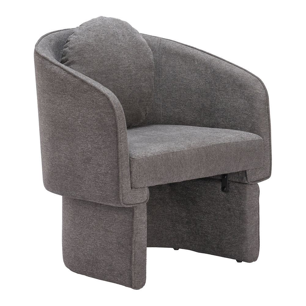 Sillón Ocasional para Consultorio - ZUO OLYA - Gris Trufa - Asiento y Respaldo Tapizados