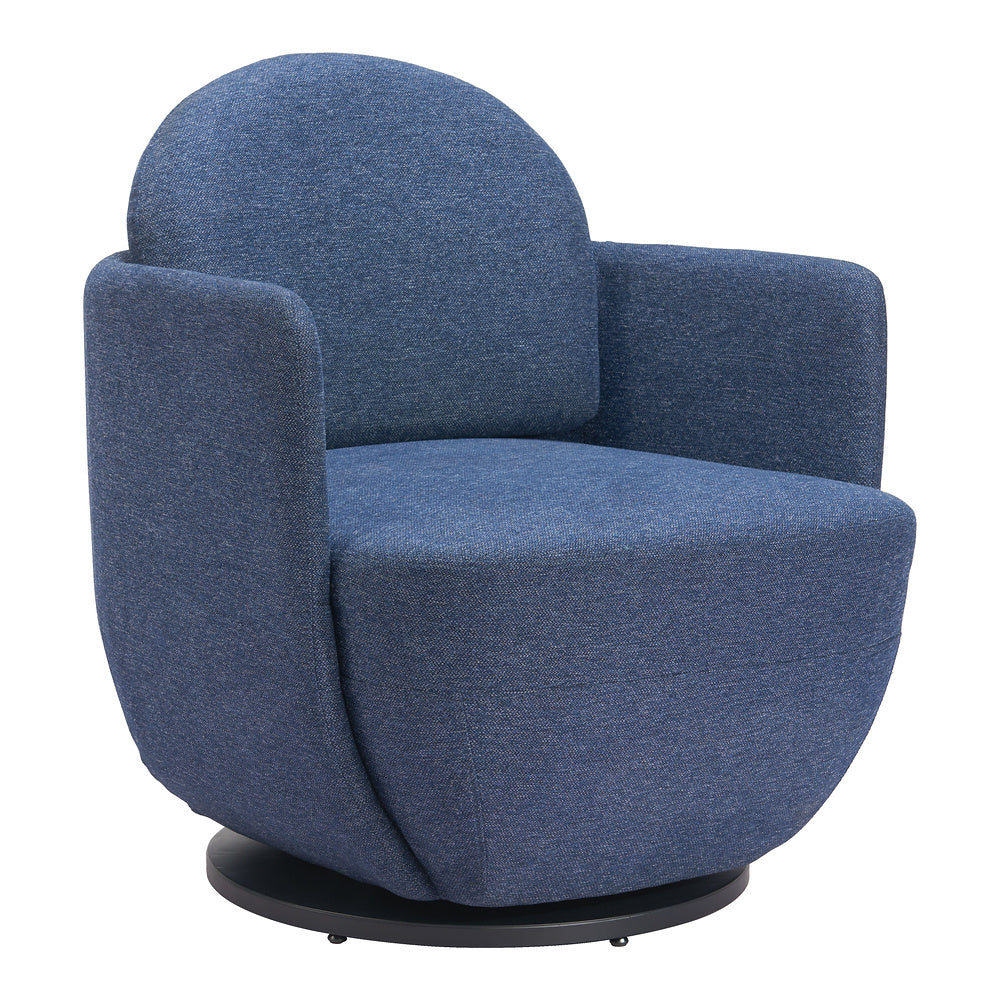 Silla Comercial para Restaurante - ZUO BANT - Azul - Asiento y Respaldo Tapizados en Tejido Texturizado