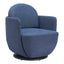 Silla Comercial para Restaurante - ZUO BANT - Azul - Asiento y Respaldo Tapizados en Tejido Texturizado