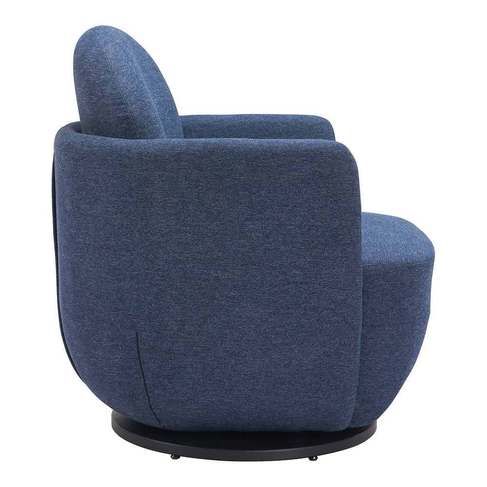Silla Comercial para Restaurante - ZUO BANT - Azul - Asiento y Respaldo Tapizados en Tejido Texturizado