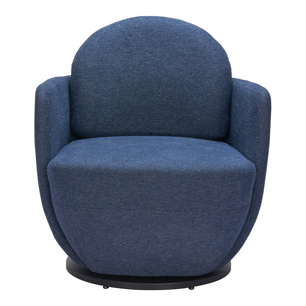 Silla Comercial para Restaurante - ZUO BANT - Azul - Asiento y Respaldo Tapizados en Tejido Texturizado