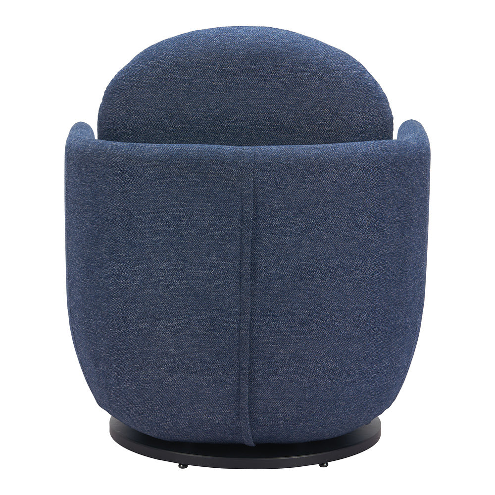 Silla Comercial para Restaurante - ZUO BANT - Azul - Asiento y Respaldo Tapizados en Tejido Texturizado