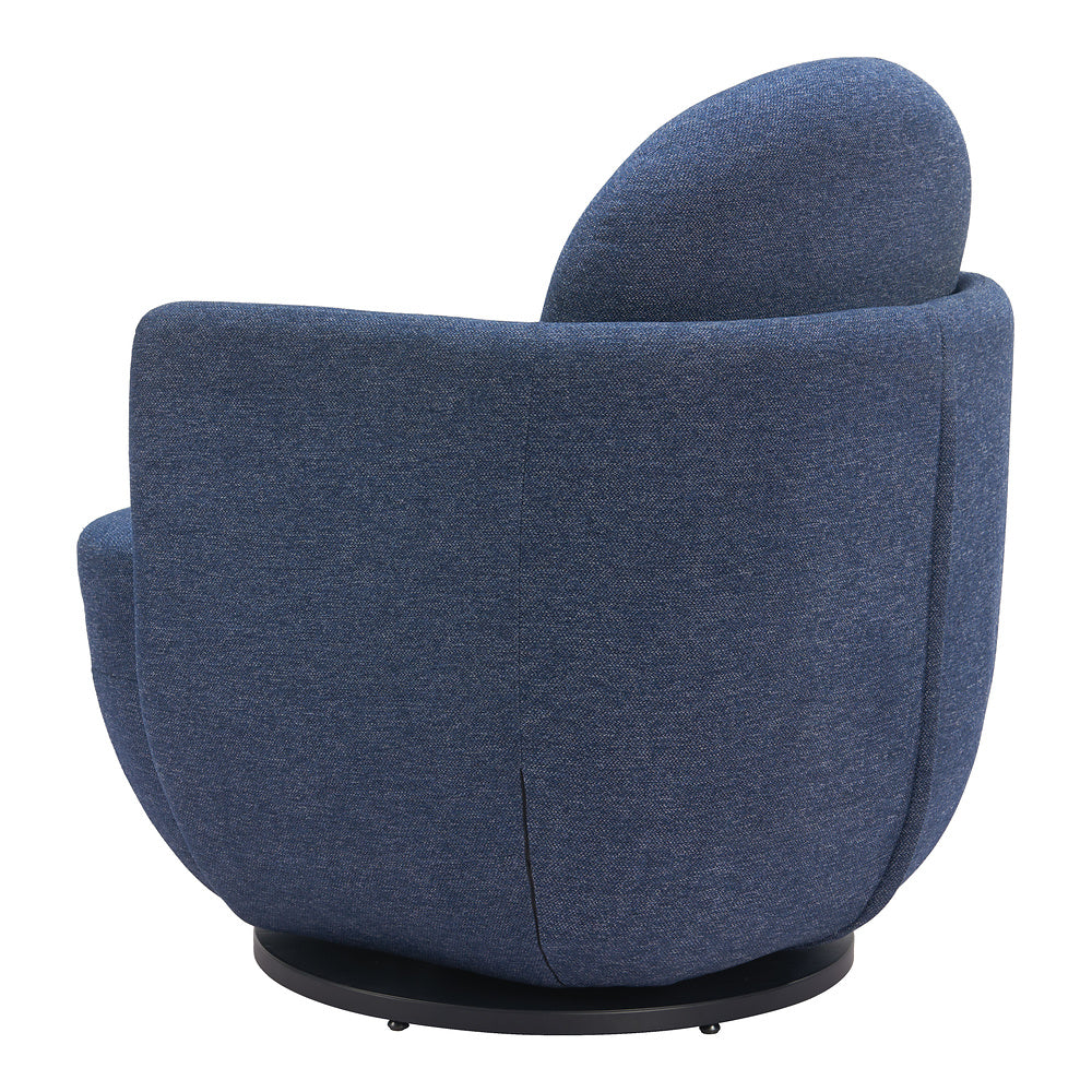 Silla Comercial para Restaurante - ZUO BANT - Azul - Asiento y Respaldo Tapizados en Tejido Texturizado