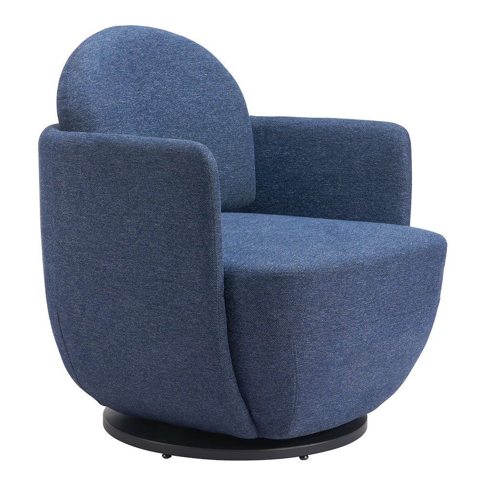 Silla Comercial para Restaurante - ZUO BANT - Azul - Asiento y Respaldo Tapizados en Tejido Texturizado