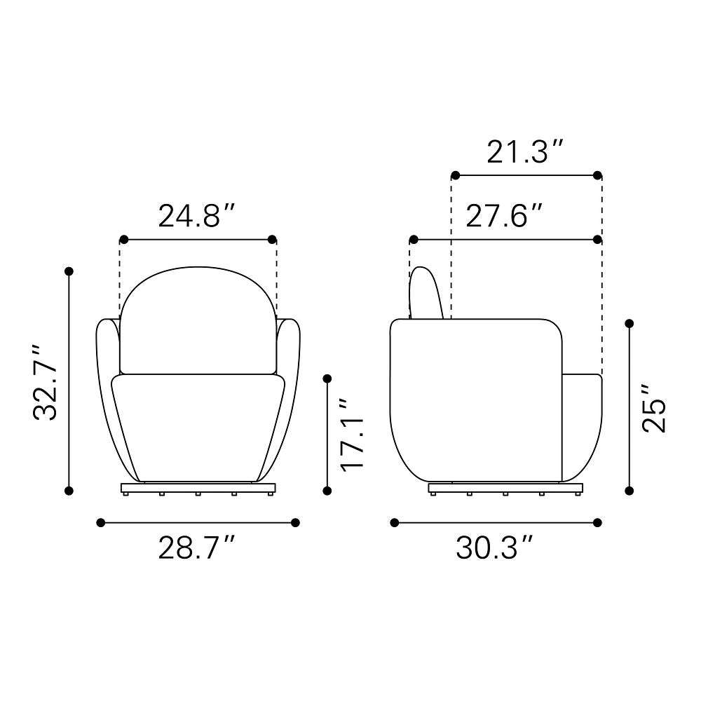 Silla Comercial para Restaurante - ZUO BANT - Azul - Asiento y Respaldo Tapizados en Tejido Texturizado