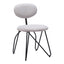 Silla Comercial para Restaurante - ZUO NOVI - Varios Colores - Asiento y Respaldo Tapizados - Gris Paloma