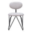Silla Comercial para Restaurante - ZUO NOVI - Varios Colores - Asiento y Respaldo Tapizados - Gris Paloma