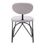 Silla Comercial para Restaurante - ZUO NOVI - Varios Colores - Asiento y Respaldo Tapizados - Gris Paloma