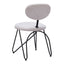 Silla Comercial para Restaurante - ZUO NOVI - Varios Colores - Asiento y Respaldo Tapizados - Gris Paloma