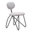 Silla Comercial para Restaurante - ZUO NOVI - Varios Colores - Asiento y Respaldo Tapizados - Gris Paloma