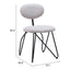 Silla Comercial para Restaurante - ZUO NOVI - Varios Colores - Asiento y Respaldo Tapizados - Gris Paloma