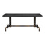 Mesa de Comedor para Salón de Eventos - ZUO NEUM - Negro - Cubierta de MDF Símil Madera y Estructura de Acero Pintado