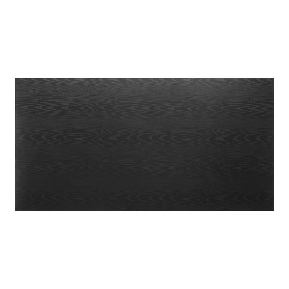 Mesa de Comedor para Salón de Eventos - ZUO NEUM - Negro - Cubierta de MDF Símil Madera y Estructura de Acero Pintado