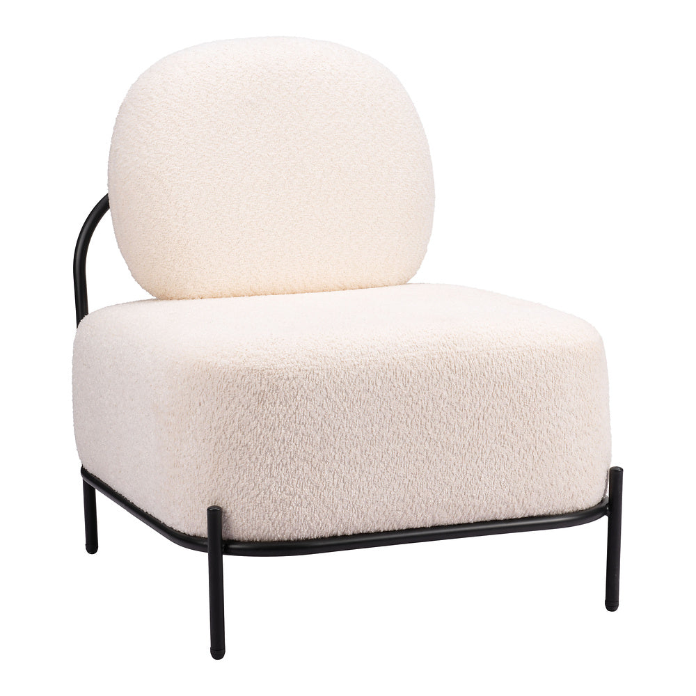 Sillón Ocasional para Boutique - ZUO ARENDAL - Vainilla - Asiento y Respaldo Tapizados en Tejido Texturizado