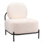 Sillón Ocasional para Boutique - ZUO ARENDAL - Vainilla - Asiento y Respaldo Tapizados en Tejido Texturizado
