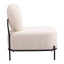 Sillón Ocasional para Boutique - ZUO ARENDAL - Vainilla - Asiento y Respaldo Tapizados en Tejido Texturizado