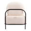 Sillón Ocasional para Boutique - ZUO ARENDAL - Vainilla - Asiento y Respaldo Tapizados en Tejido Texturizado