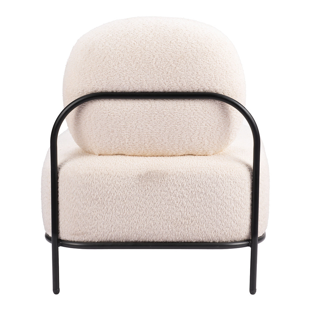 Sillón Ocasional para Boutique - ZUO ARENDAL - Vainilla - Asiento y Respaldo Tapizados en Tejido Texturizado