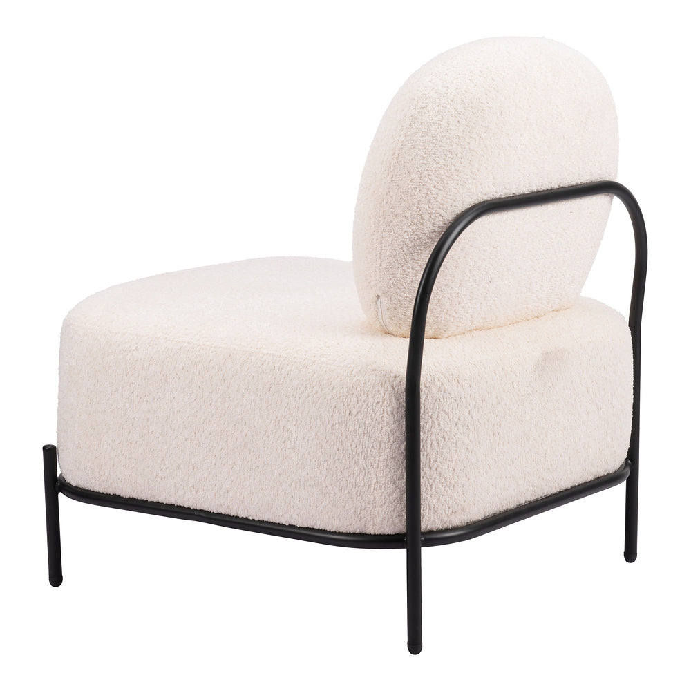 Sillón Ocasional para Boutique - ZUO ARENDAL - Vainilla - Asiento y Respaldo Tapizados en Tejido Texturizado