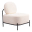 Sillón Ocasional para Boutique - ZUO ARENDAL - Vainilla - Asiento y Respaldo Tapizados en Tejido Texturizado