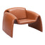 Sillón Ocasional para Área de Descanso - ZUO HORTEN - Café - Asiento y Respaldo Tapizados en Piel Sintética