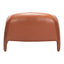 Sillón Ocasional para Área de Descanso - ZUO HORTEN - Café - Asiento y Respaldo Tapizados en Piel Sintética