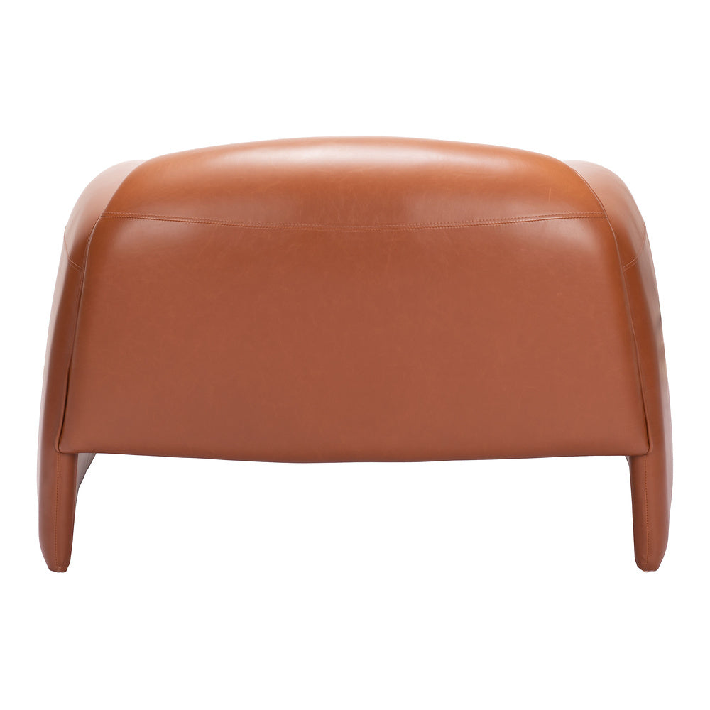 Sillón Ocasional para Área de Descanso - ZUO HORTEN - Café - Asiento y Respaldo Tapizados en Piel Sintética