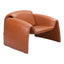 Sillón Ocasional para Área de Descanso - ZUO HORTEN - Café - Asiento y Respaldo Tapizados en Piel Sintética