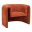 Sillón Ocasional para Sala de Espera - ZUO VIANA - Varios Colores - Asiento y Respaldo Tapizados - Naranja Quemado