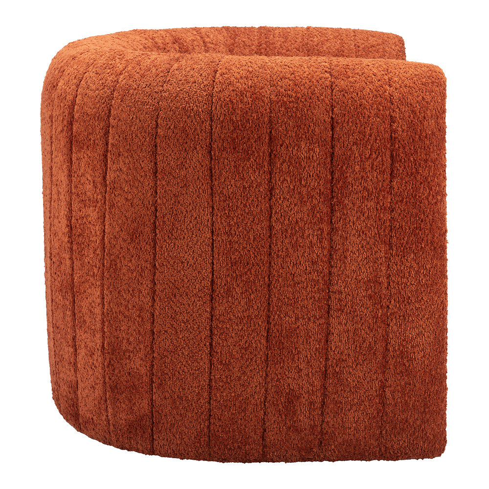 Sillón Ocasional para Sala de Espera - ZUO VIANA - Varios Colores - Asiento y Respaldo Tapizados - Naranja Quemado
