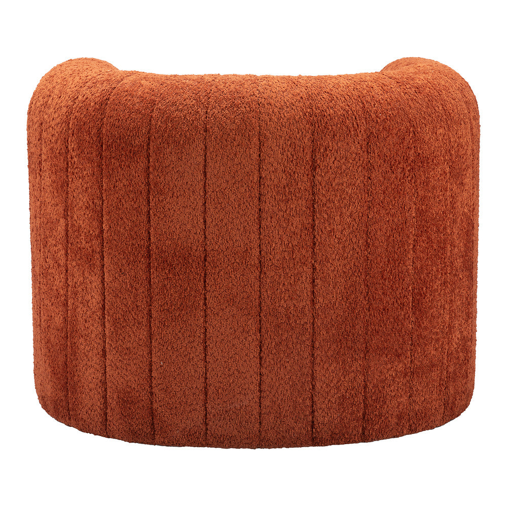 Sillón Ocasional para Sala de Espera - ZUO VIANA - Varios Colores - Asiento y Respaldo Tapizados - Naranja Quemado