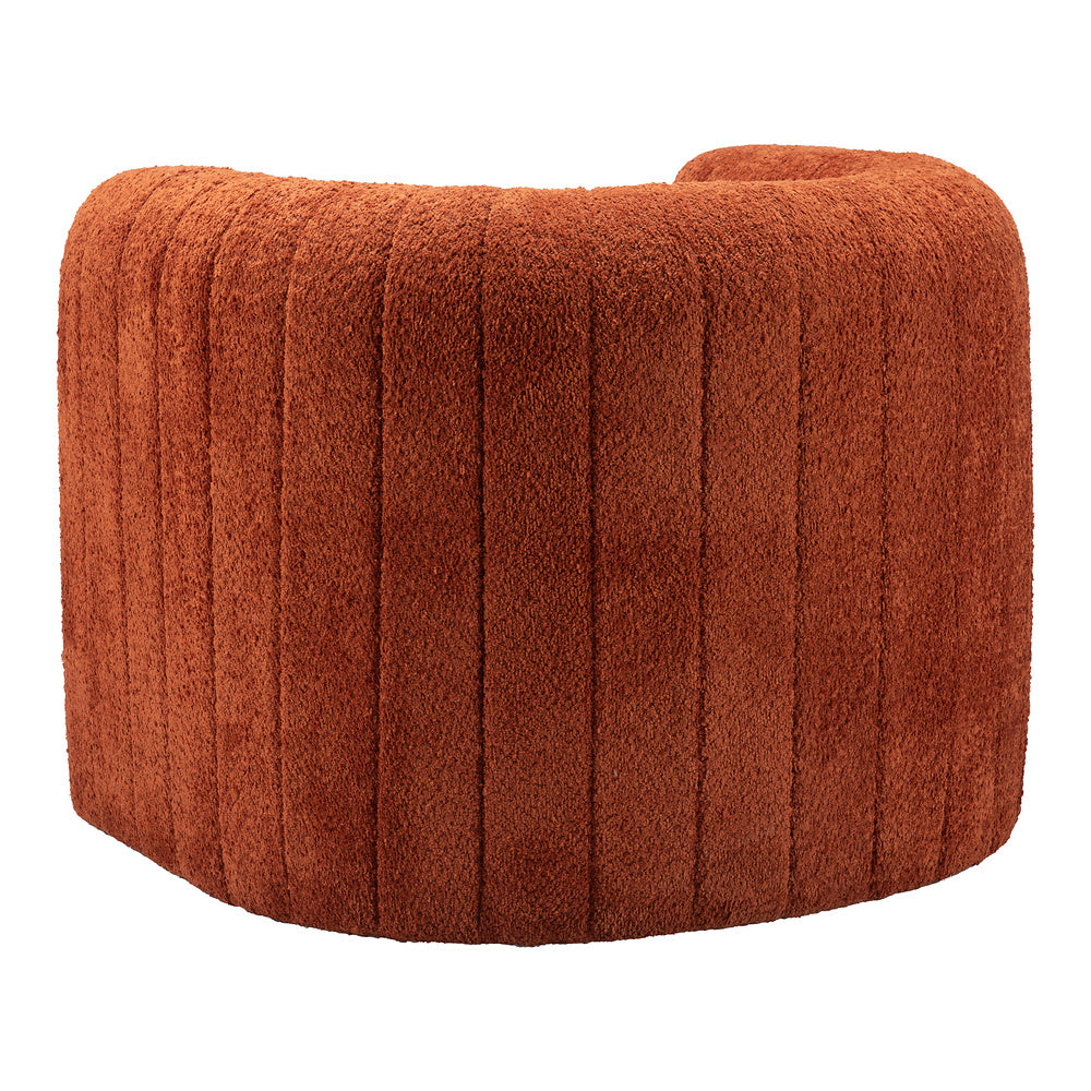 Sillón Ocasional para Sala de Espera - ZUO VIANA - Varios Colores - Asiento y Respaldo Tapizados - Naranja Quemado